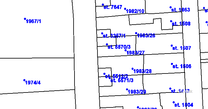 Parcela st. 2516/2 v KÚ Beroun, Katastrální mapa