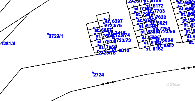 Parcela st. 2723/78 v KÚ Beroun, Katastrální mapa