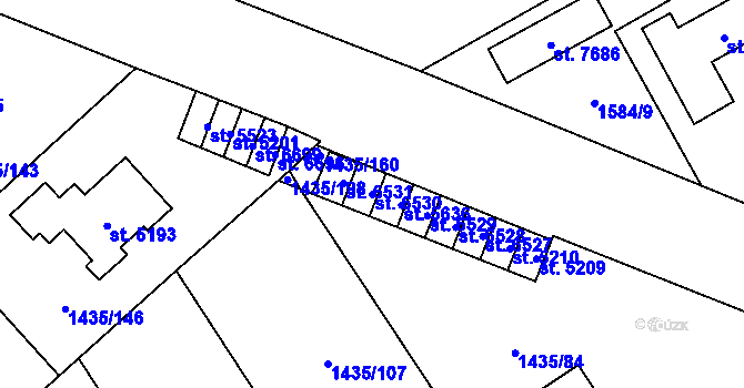 Parcela st. 6530 v KÚ Beroun, Katastrální mapa