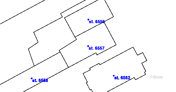 Parcela st. 6557 v KÚ Beroun, Katastrální mapa
