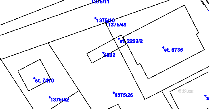 Parcela st. 2293/1 v KÚ Beroun, Katastrální mapa