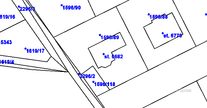 Parcela st. 6682 v KÚ Beroun, Katastrální mapa