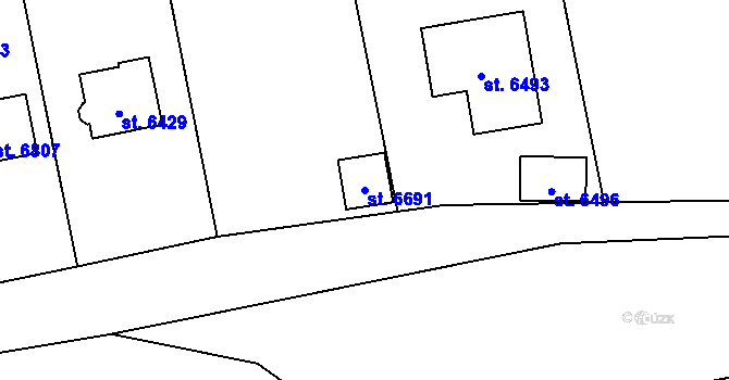 Parcela st. 6691 v KÚ Beroun, Katastrální mapa