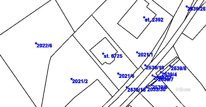 Parcela st. 6725 v KÚ Beroun, Katastrální mapa