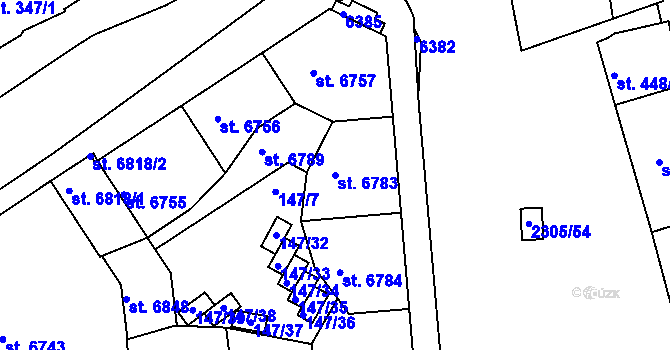 Parcela st. 6783 v KÚ Beroun, Katastrální mapa