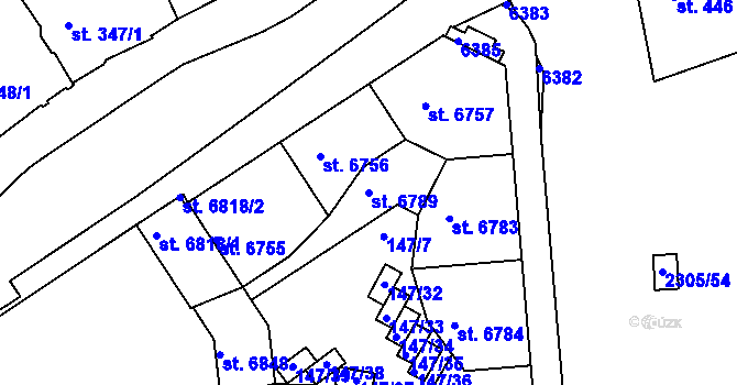 Parcela st. 6789 v KÚ Beroun, Katastrální mapa