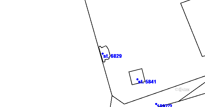 Parcela st. 6829 v KÚ Beroun, Katastrální mapa