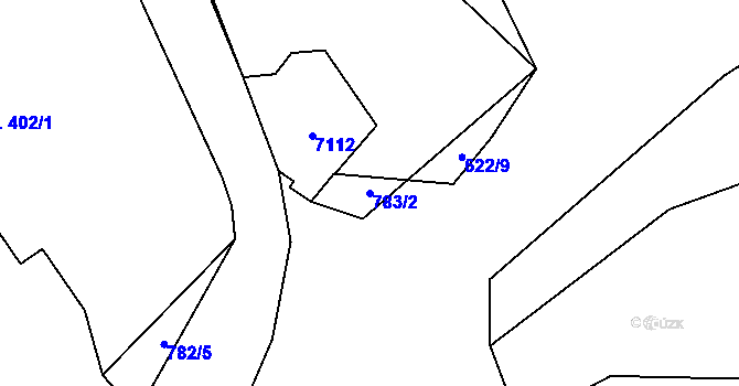 Parcela st. 783/2 v KÚ Beroun, Katastrální mapa