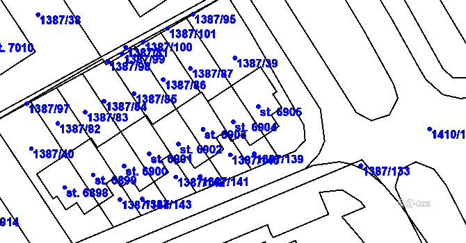Parcela st. 6904 v KÚ Beroun, Katastrální mapa