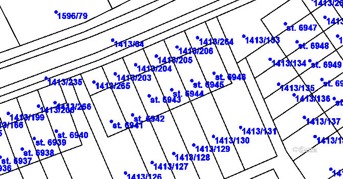 Parcela st. 6944 v KÚ Beroun, Katastrální mapa