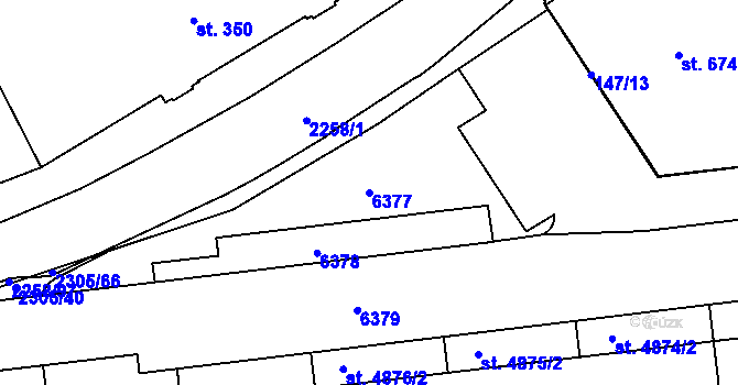 Parcela st. 6377 v KÚ Beroun, Katastrální mapa