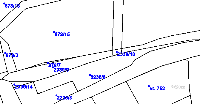Parcela st. 878/17 v KÚ Beroun, Katastrální mapa