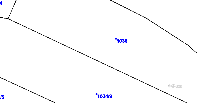Parcela st. 1034/5 v KÚ Beroun, Katastrální mapa