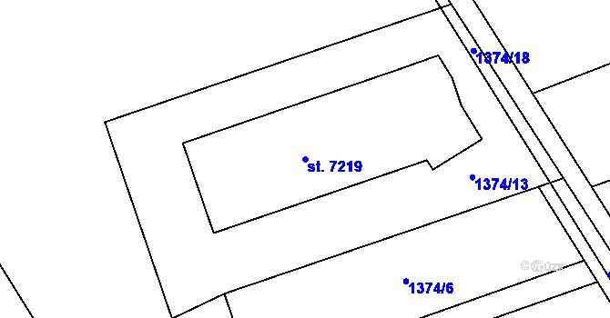 Parcela st. 7219 v KÚ Beroun, Katastrální mapa