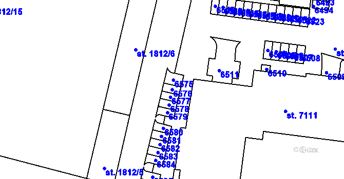 Parcela st. 6576 v KÚ Beroun, Katastrální mapa