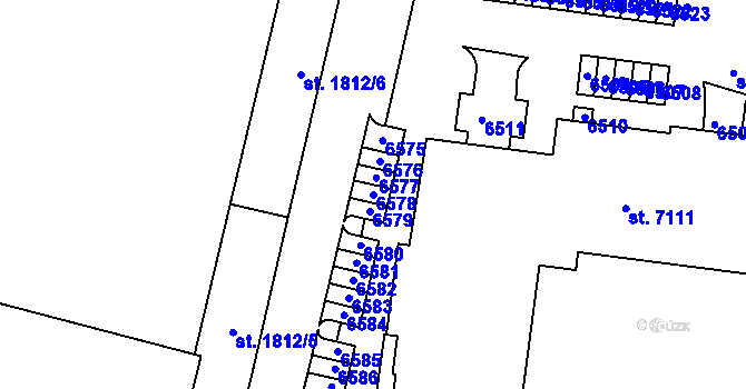 Parcela st. 6578 v KÚ Beroun, Katastrální mapa