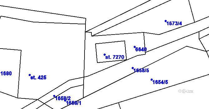 Parcela st. 7270 v KÚ Beroun, Katastrální mapa
