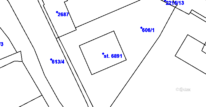 Parcela st. 6891 v KÚ Beroun, Katastrální mapa
