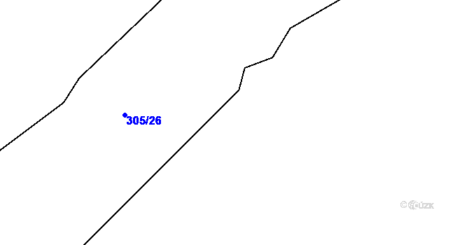 Parcela st. 305/27 v KÚ Beroun, Katastrální mapa