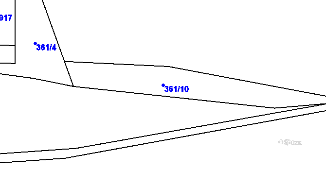 Parcela st. 361/10 v KÚ Beroun, Katastrální mapa