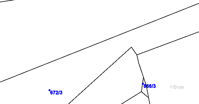 Parcela st. 672/2 v KÚ Beroun, Katastrální mapa