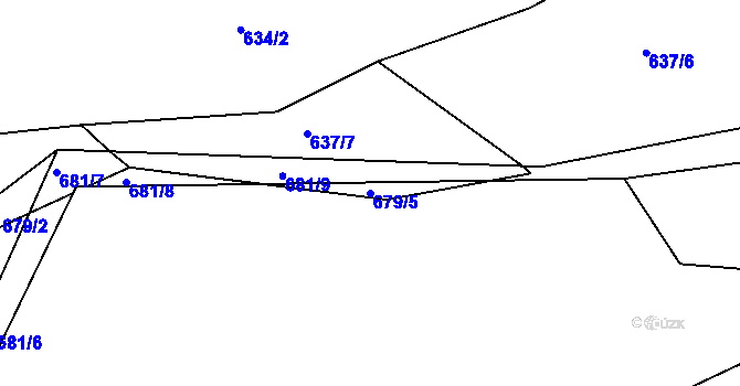 Parcela st. 679/5 v KÚ Beroun, Katastrální mapa