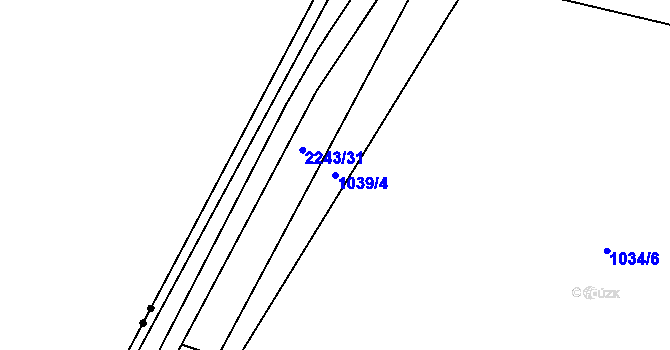 Parcela st. 1039/4 v KÚ Beroun, Katastrální mapa