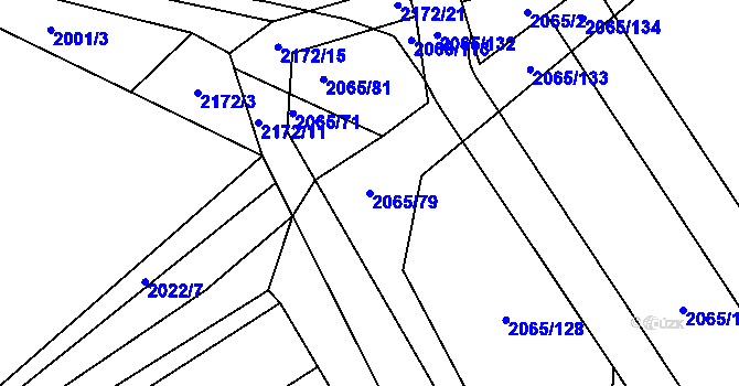 Parcela st. 2065/79 v KÚ Beroun, Katastrální mapa