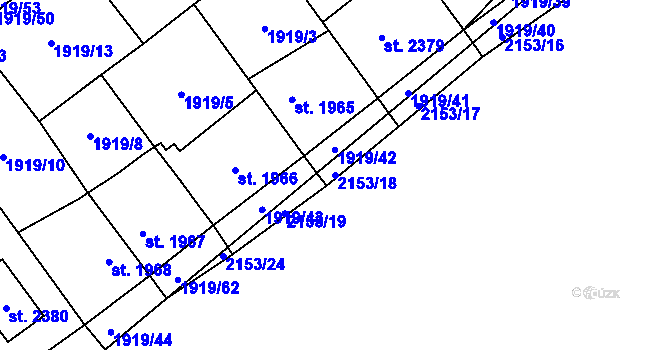 Parcela st. 2153/18 v KÚ Beroun, Katastrální mapa
