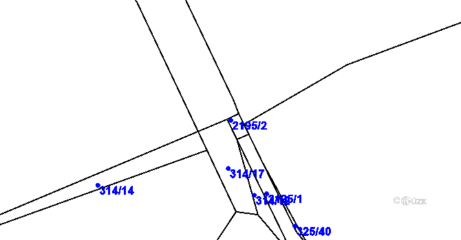 Parcela st. 2195/2 v KÚ Beroun, Katastrální mapa