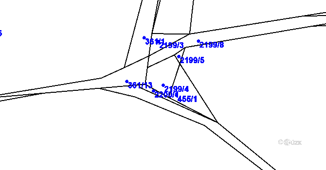 Parcela st. 2199/4 v KÚ Beroun, Katastrální mapa