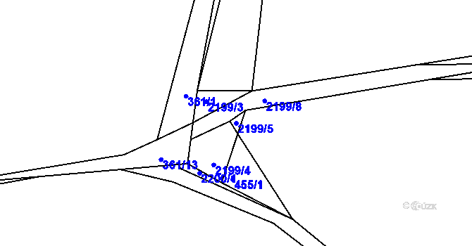 Parcela st. 2199/5 v KÚ Beroun, Katastrální mapa