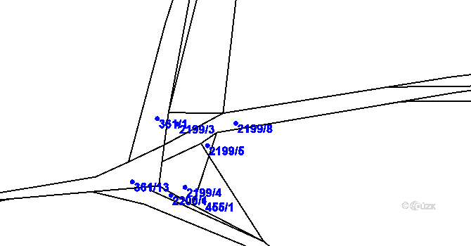 Parcela st. 2199/8 v KÚ Beroun, Katastrální mapa