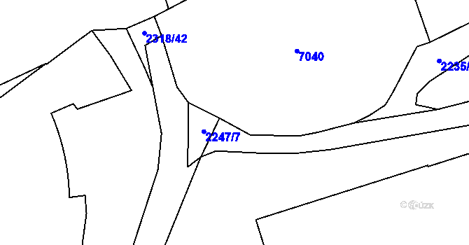 Parcela st. 2235/7 v KÚ Beroun, Katastrální mapa