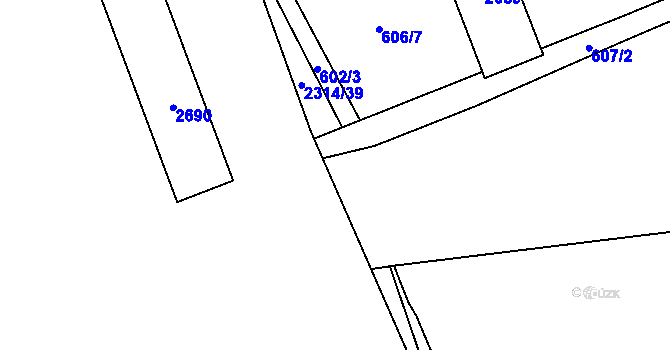 Parcela st. 2314/109 v KÚ Beroun, Katastrální mapa