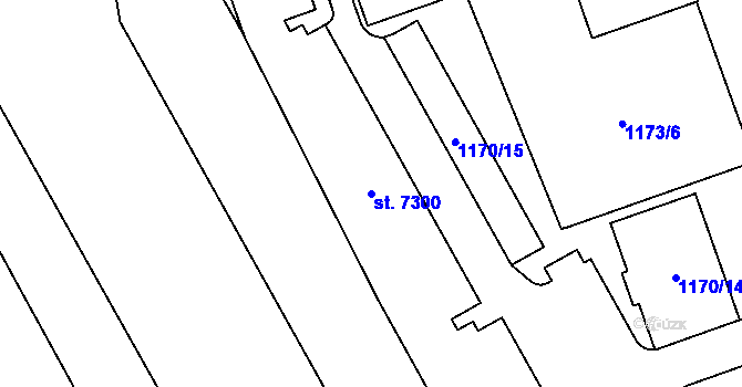 Parcela st. 7300 v KÚ Beroun, Katastrální mapa