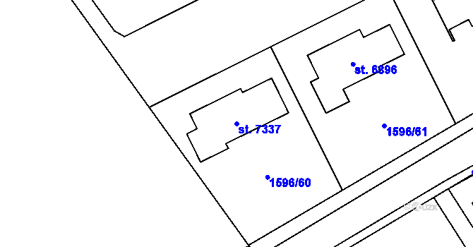 Parcela st. 7337 v KÚ Beroun, Katastrální mapa