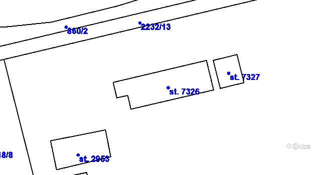 Parcela st. 7326 v KÚ Beroun, Katastrální mapa