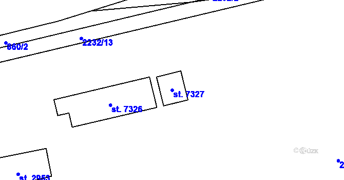 Parcela st. 7327 v KÚ Beroun, Katastrální mapa