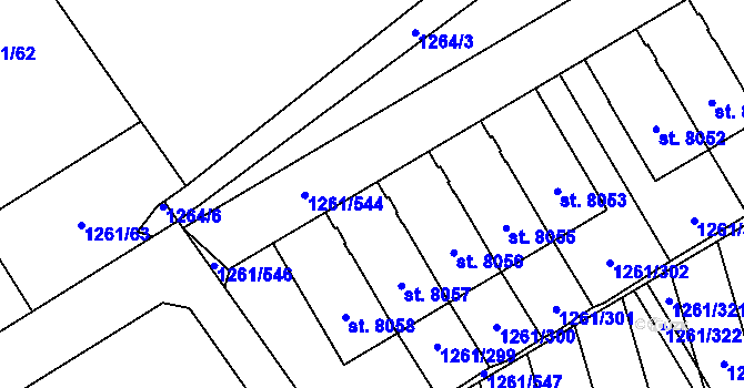 Parcela st. 1261/294 v KÚ Beroun, Katastrální mapa