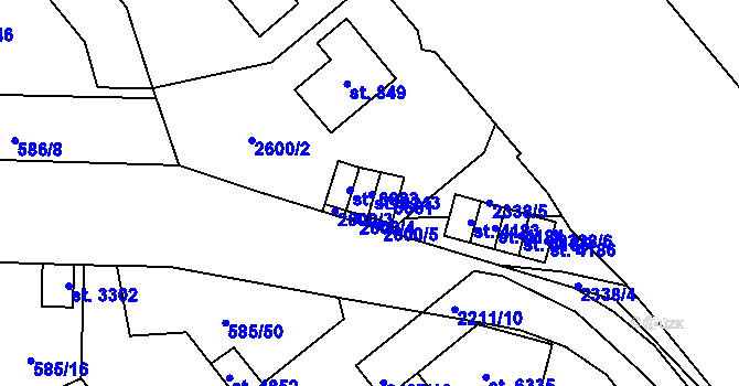 Parcela st. 6660 v KÚ Beroun, Katastrální mapa