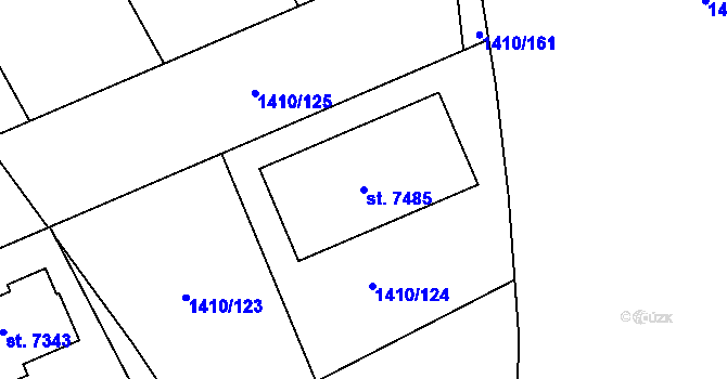 Parcela st. 7485 v KÚ Beroun, Katastrální mapa