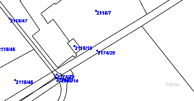 Parcela st. 2174/29 v KÚ Beroun, Katastrální mapa