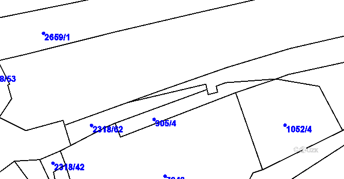 Parcela st. 2318/79 v KÚ Beroun, Katastrální mapa