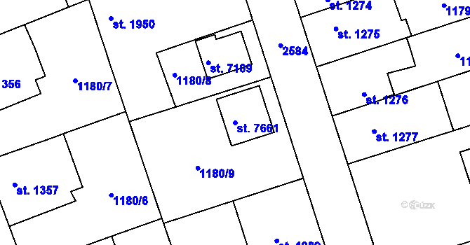Parcela st. 7661 v KÚ Beroun, Katastrální mapa