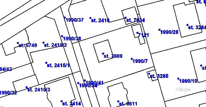 Parcela st. 7669 v KÚ Beroun, Katastrální mapa