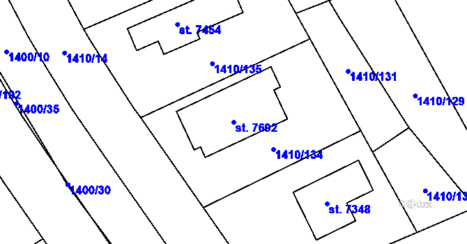 Parcela st. 7692 v KÚ Beroun, Katastrální mapa