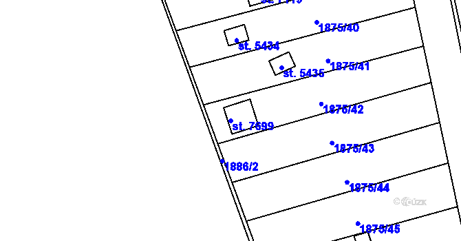 Parcela st. 7699 v KÚ Beroun, Katastrální mapa