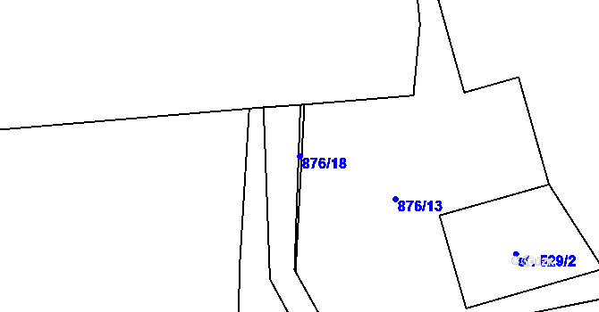 Parcela st. 876/18 v KÚ Beroun, Katastrální mapa