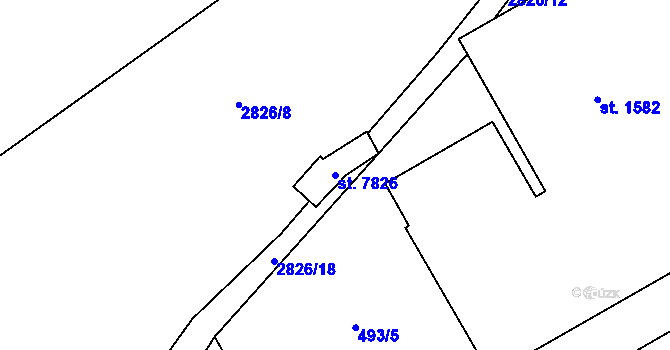 Parcela st. 7826 v KÚ Beroun, Katastrální mapa